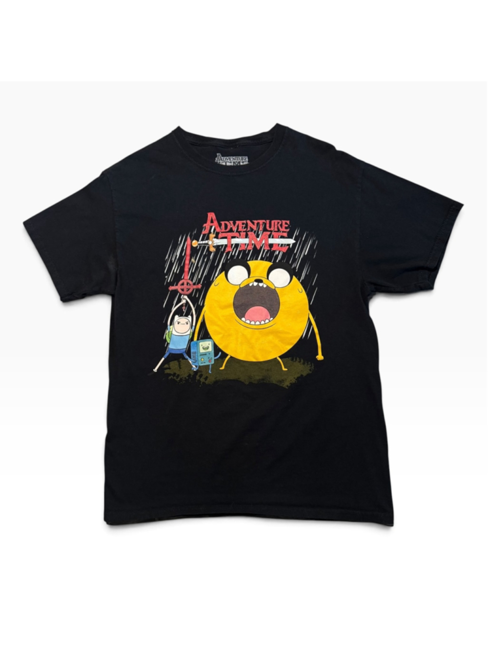 Vtg Y2k Adventure Time With Finn and Jake Cartoon Network Graphic Shirt Size M